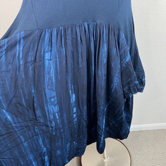 Kaliyana Size 1 / M Gerona Dress Ink Boston Blue Long Pockets Lagenlook Artwear - Picture 4 of 10